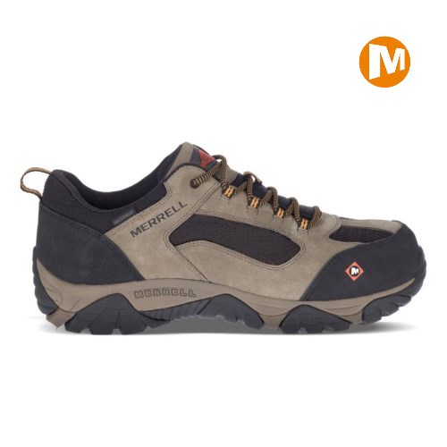 Pánské Pracovní Boty Merrell Moab Onset Waterproof Comp Toe Šedé/Černé (CZ. KXVRY)